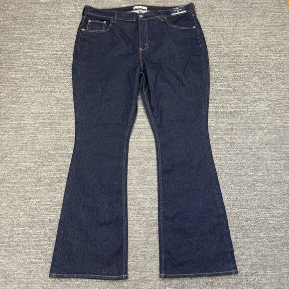 Abercrombie & Fitch Bootcut Jeans Women 33 Dark Wash Western Mid Rise Curve Love - Picture 1 of 11